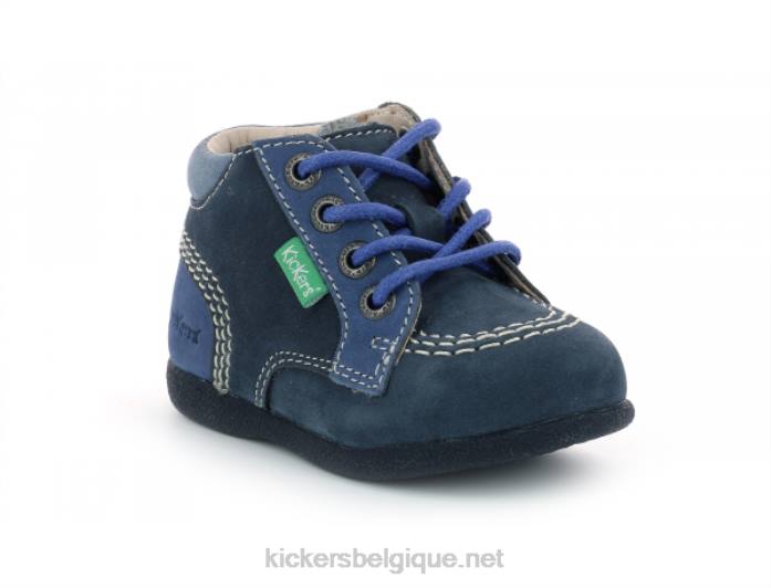 babystan zip bleu marine tricolore enfants KickersDT22924