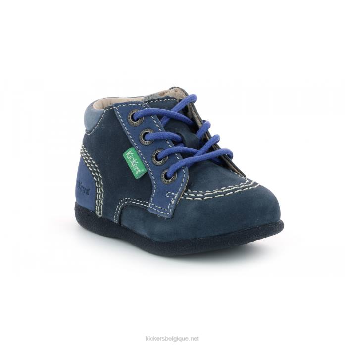 babystan zip bleu marine tricolore enfants KickersDT22924