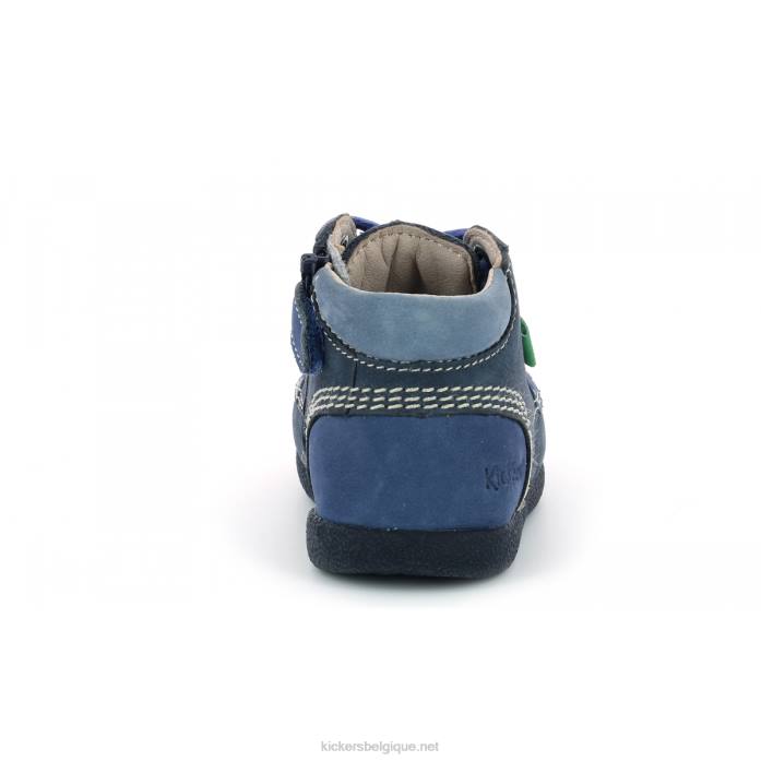 babystan zip bleu marine tricolore enfants KickersDT22924