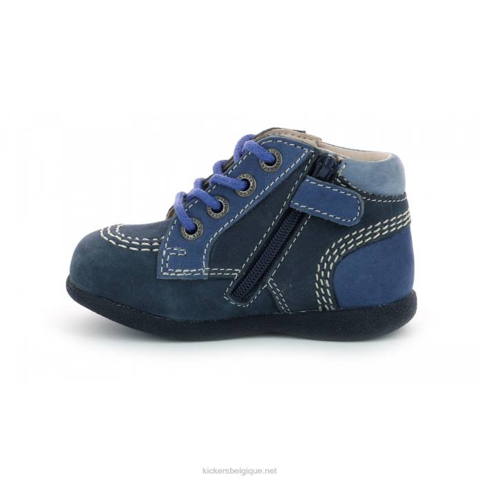babystan zip bleu marine tricolore enfants KickersDT22924