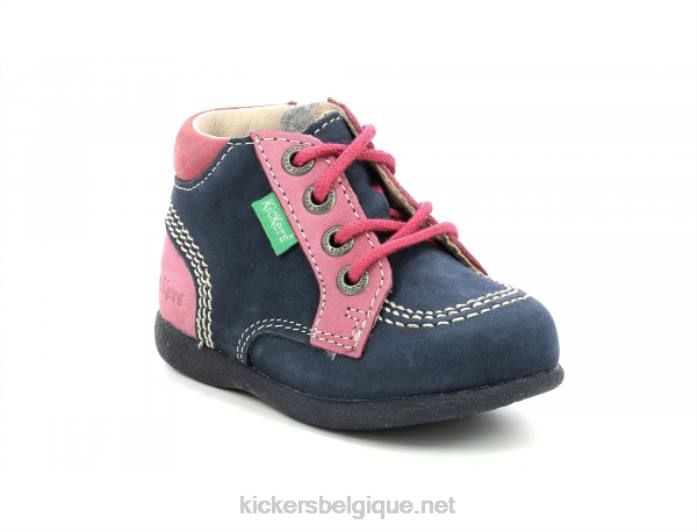 babystan zip marine rose tricolore enfants KickersDT22923