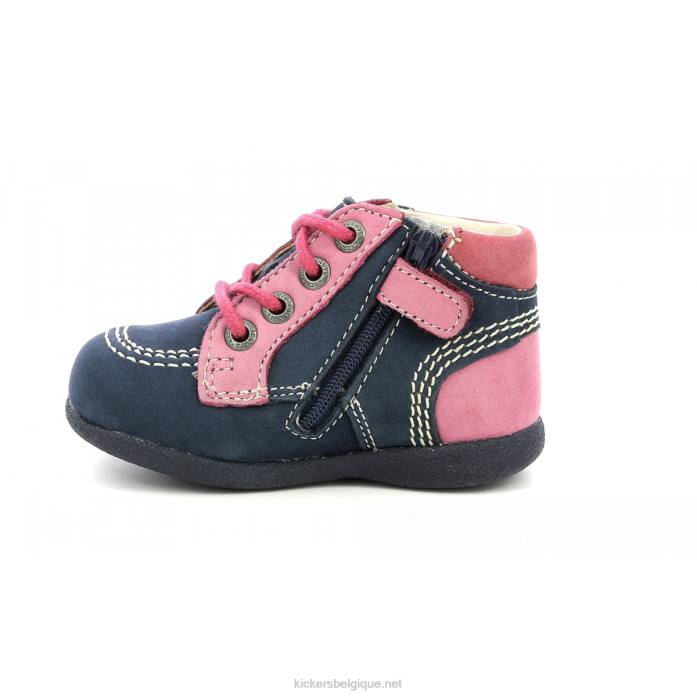 babystan zip marine rose tricolore enfants KickersDT22923