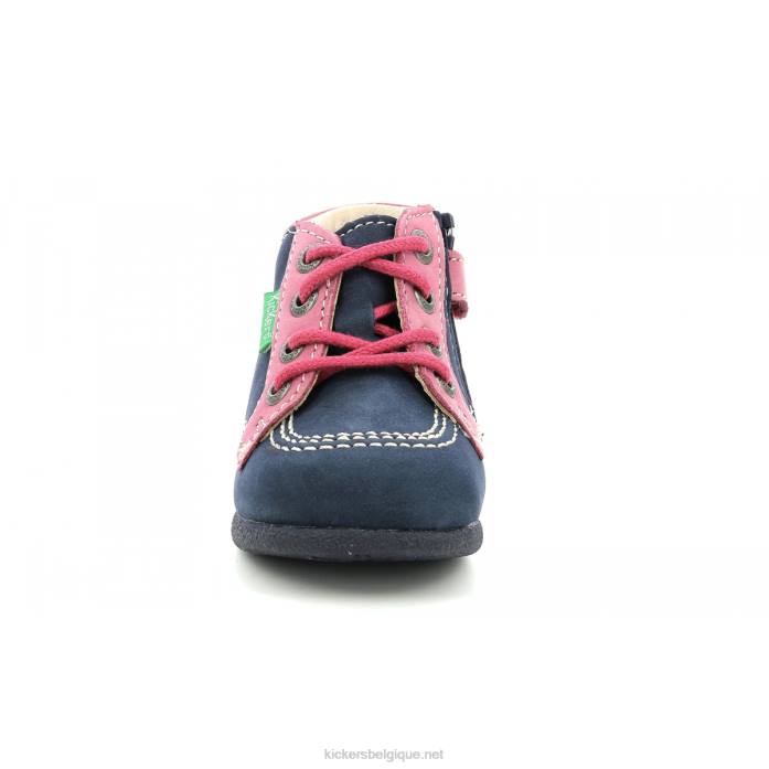 babystan zip marine rose tricolore enfants KickersDT22923