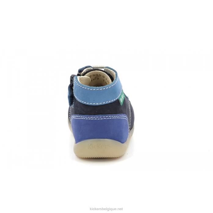 bonzip-2 bleu marine tricolore enfants KickersDT22779