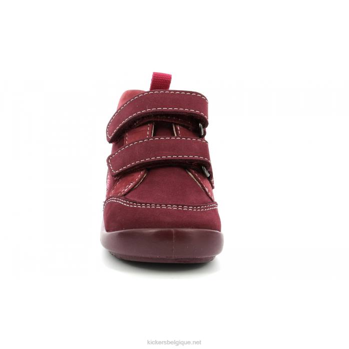 kinop bordeaux rose tricolore enfants KickersDT22928