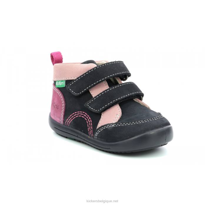 kinop marine rose tricolore enfants KickersDT22927