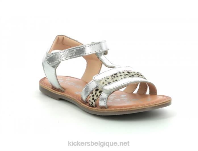 diamanto blanc argent imprimé enfants KickersDT22681