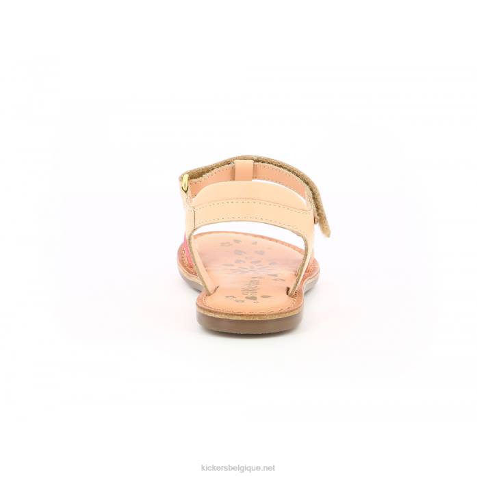 diamanto rose corail métallisé enfants KickersDT22589