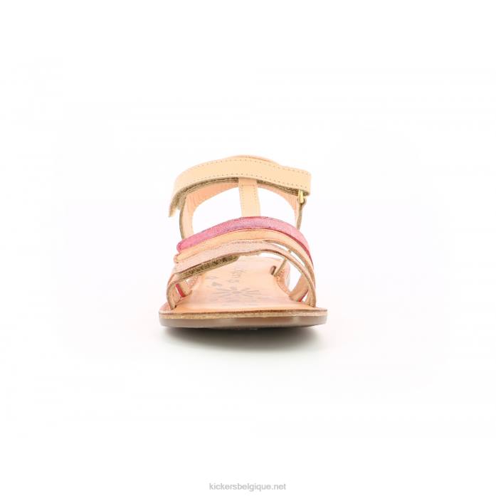 diamanto rose corail métallisé enfants KickersDT22589