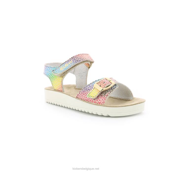 odyssa beige léopard multicolore enfants KickersDT22725
