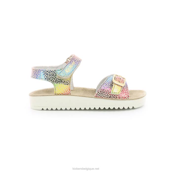 odyssa beige léopard multicolore enfants KickersDT22725