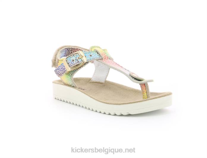 odysse beige léopard multicolore enfants KickersDT22747