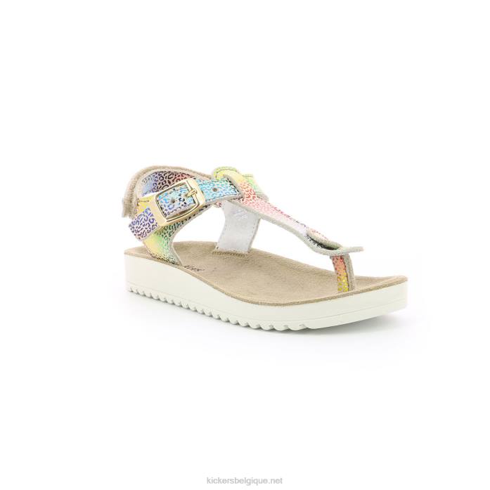 odysse beige léopard multicolore enfants KickersDT22747