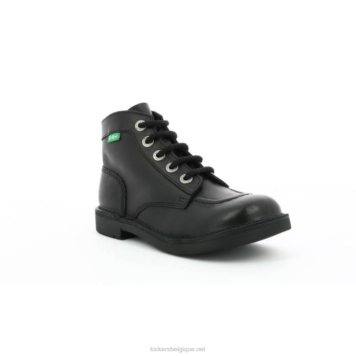 coup de pied col coutures noires perm noir femmes KickersDT22243