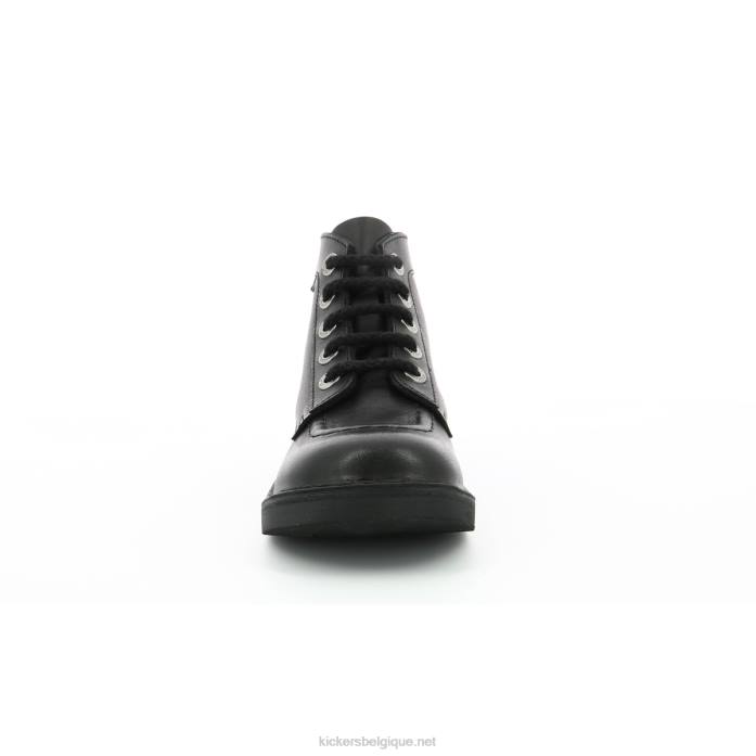 coup de pied col coutures noires perm noir femmes KickersDT22243