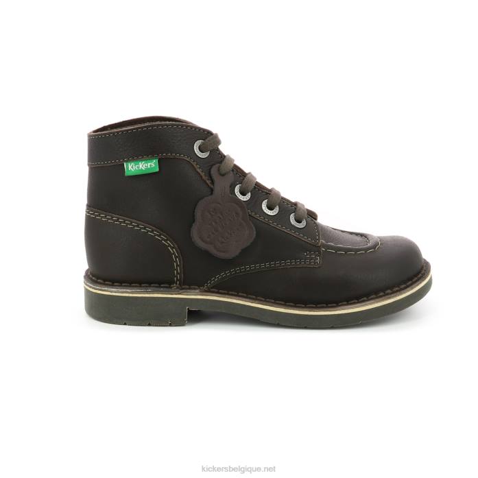 coup de pied col dk marron wh couture perm femmes KickersDT22222