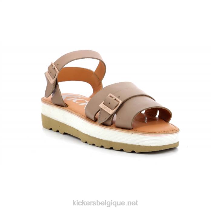 coup de pied salut coucher de soleil beige clair femmes KickersDT22119