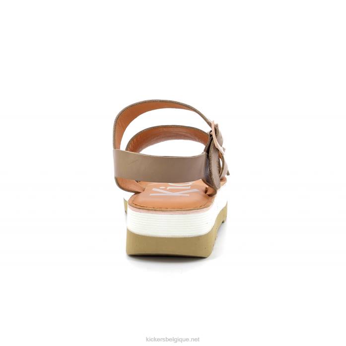 coup de pied salut coucher de soleil beige clair femmes KickersDT22119