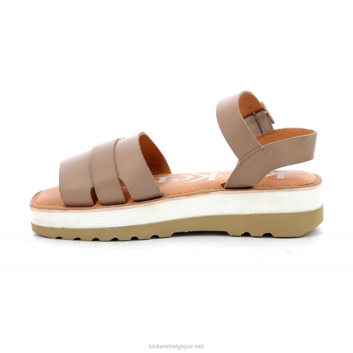 coup de pied salut coucher de soleil beige clair femmes KickersDT22119
