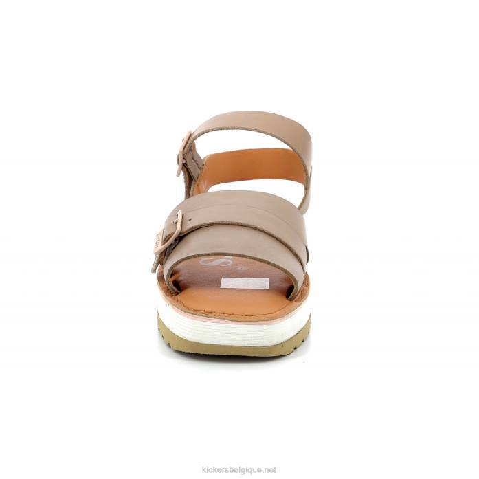 coup de pied salut coucher de soleil beige clair femmes KickersDT22119