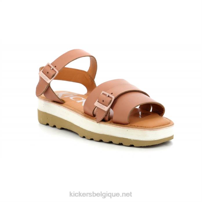 coup de pied salut coucher de soleil beige clair femmes KickersDT22120