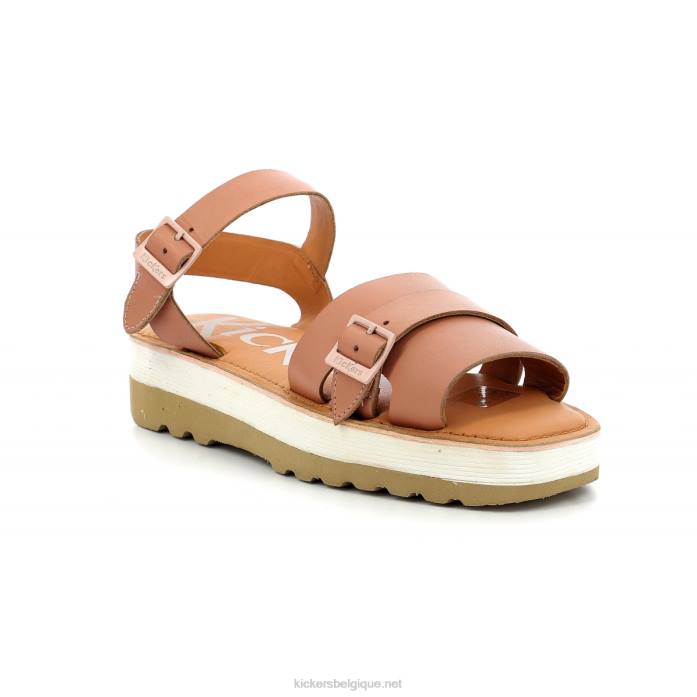 coup de pied salut coucher de soleil beige clair femmes KickersDT22120