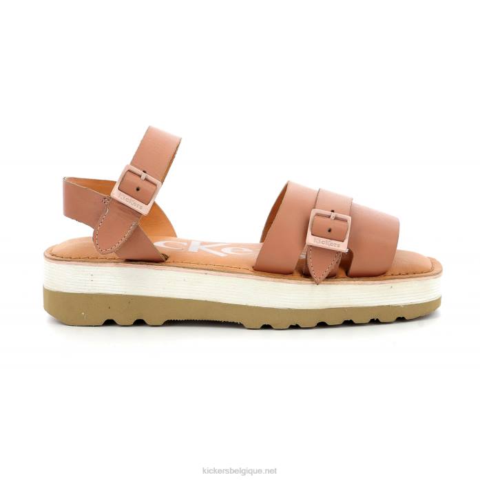 coup de pied salut coucher de soleil beige clair femmes KickersDT22120