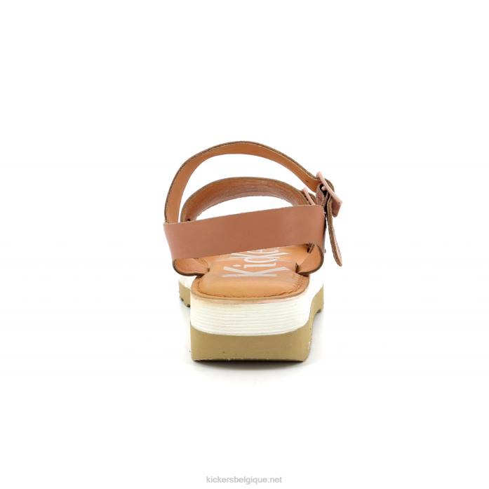 coup de pied salut coucher de soleil beige clair femmes KickersDT22120