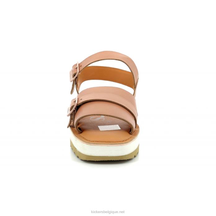 coup de pied salut coucher de soleil beige clair femmes KickersDT22120