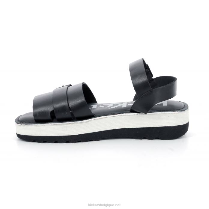 coup de pied salut coucher de soleil noir femmes KickersDT22121