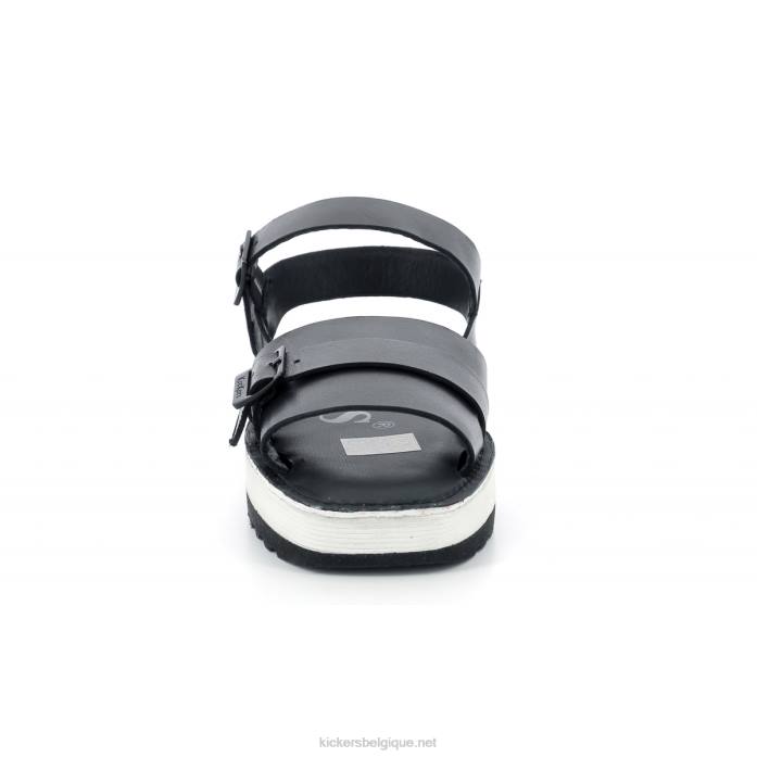 coup de pied salut coucher de soleil noir femmes KickersDT22121