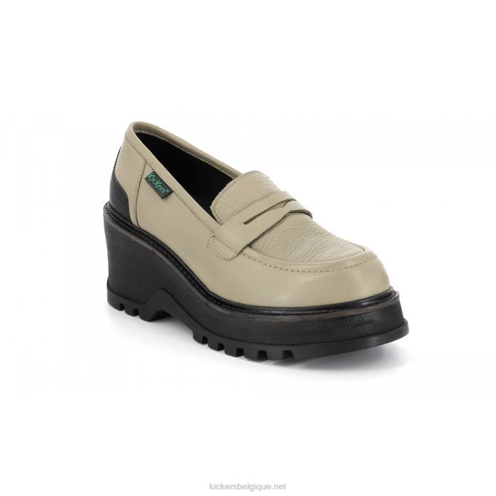 donner un coup de pied sauvage argent noir femmes KickersDT22181