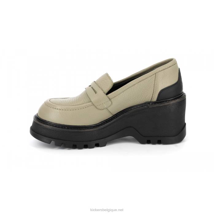 donner un coup de pied sauvage argent noir femmes KickersDT22181