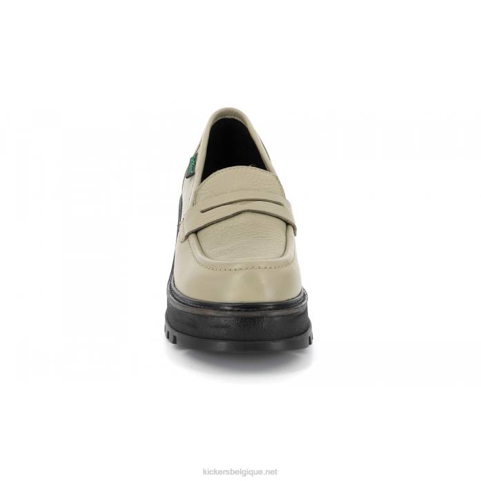 donner un coup de pied sauvage argent noir femmes KickersDT22181