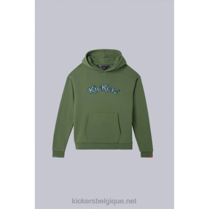 sweat à capuche kaki unisexe KickersDT221039