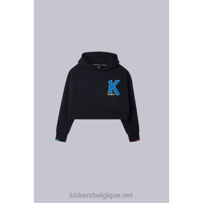 sweat à capuche noir femmes KickersDT221067